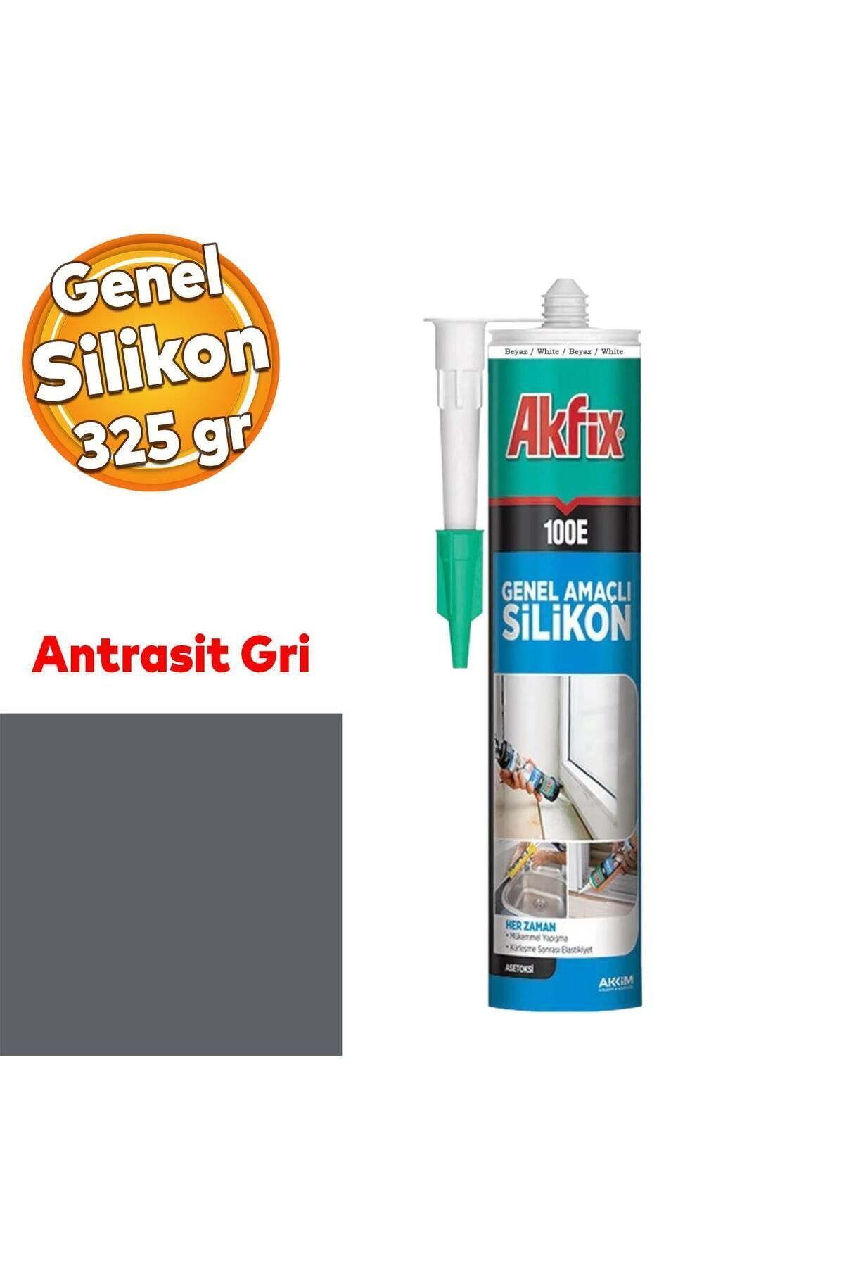 Genel Amaçlı Antrasit Gri Akrilik Mastik Silikon 325 GR Kapı Pencere Pvc Montaj Yalıtım Yapışma