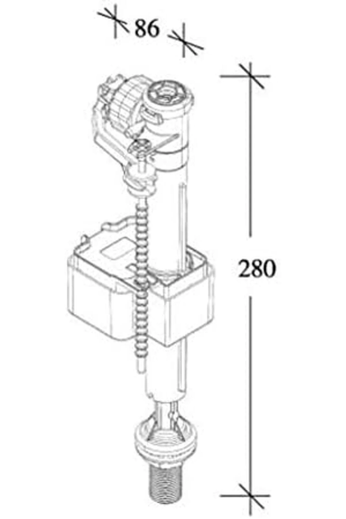 Klozet Sıamp Rezervuar İç Takım 101 Bas Flatör 20101 1147621