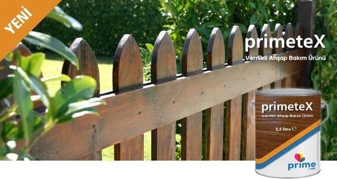 Primetex Solvent Bazlı Yarı Şeffaf Vernikli Ahşap Koruyucu 2,5 Lt
