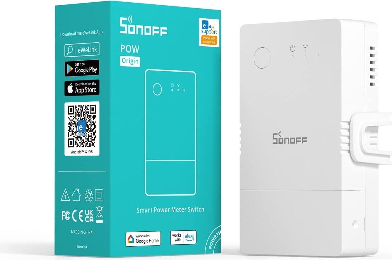 Elektrik Sayacı, Şapka Rayı, Wi-Fi 1 Fazlı, Akıllı Enerji Sayacı, Güç Tüketimi Ölçümü ve Aşırı Yük Koruma Fonksiyonlu, Dın Raylı Wifi Enerji Monitörü 16 A/4000 W, / ile Uyumlu