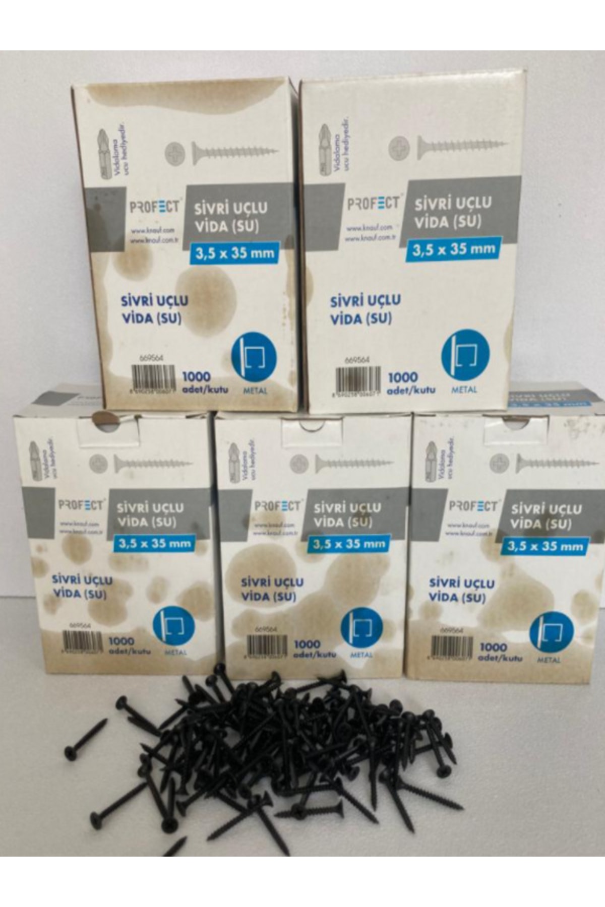 Profect Sivri Uçlu Alçıpan Vidası 3,5x35mm (1.000 Adet)