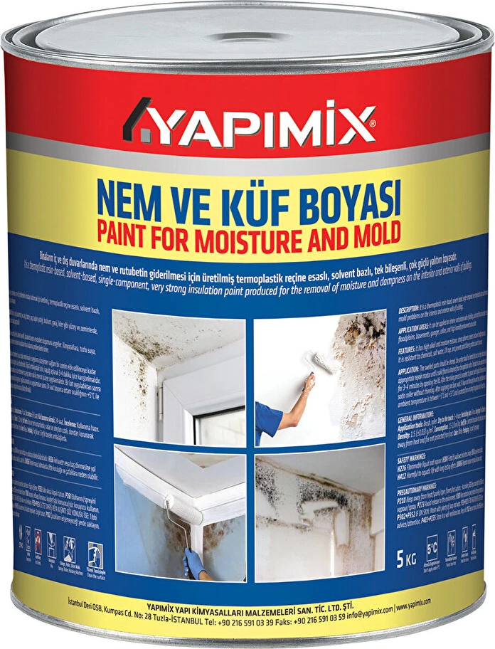 Nem Küf Ve Rutubet Boyasi 5 Kg, Beyaz