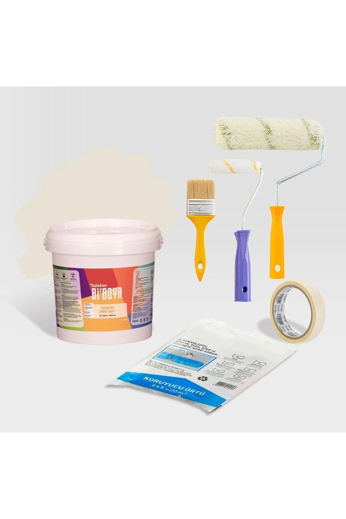 Tek Duvar Boyama Seti Keten