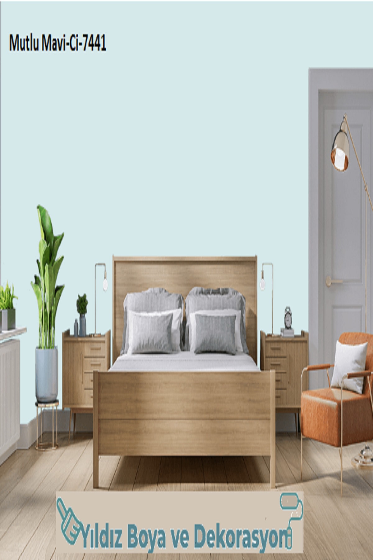 Dekora Plast Ekonomik Fiyatlı İç Cephe Duvar Boyası 3 Kg Mutlu Mavi