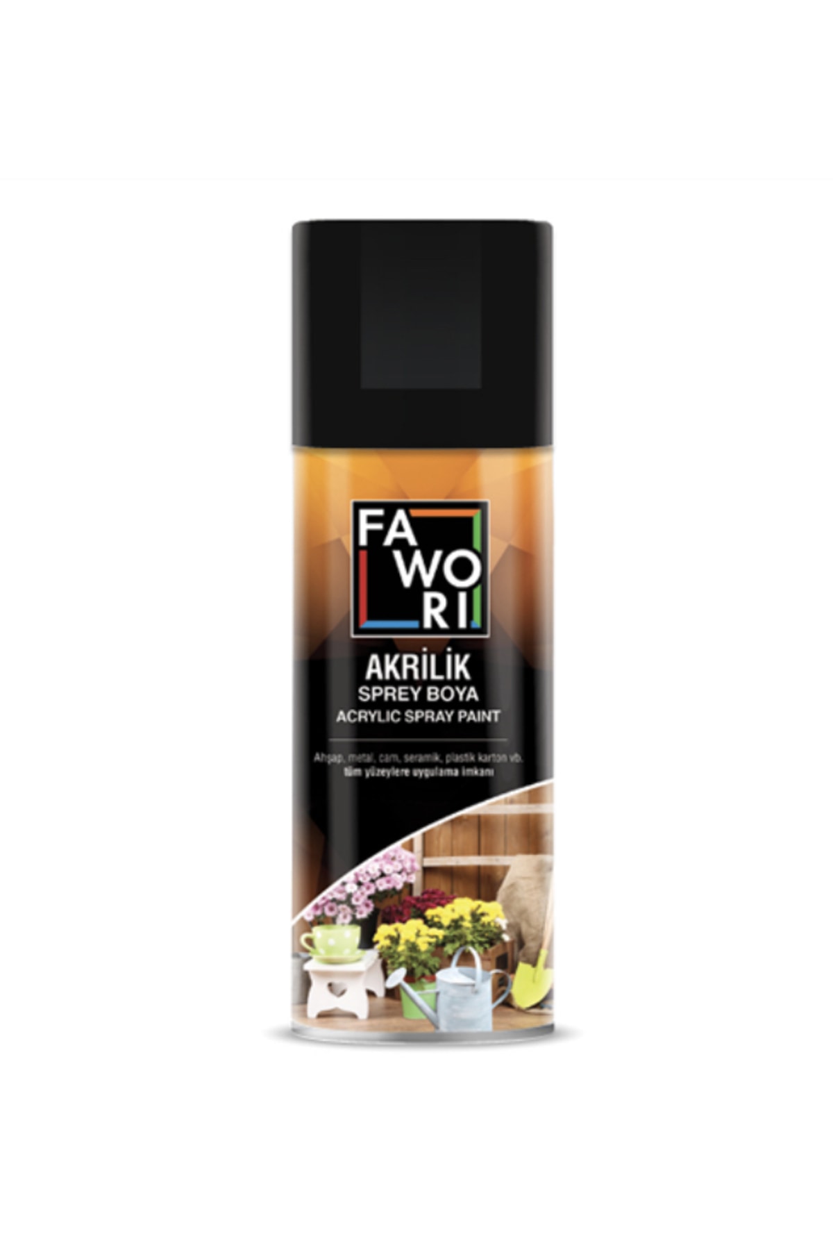 Akrilik Sprey Boya Parlak Siyah Ral9005 400 Ml