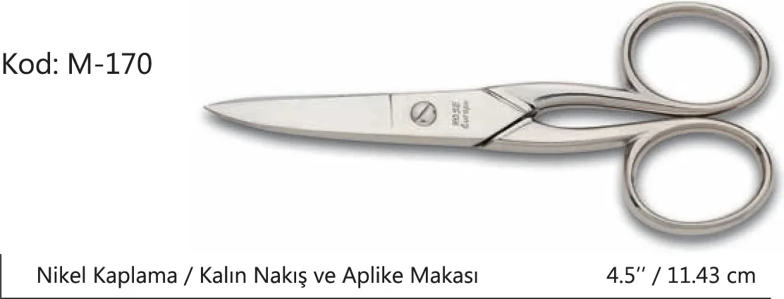 Europe Kalın Nakış Makası Süper Kalite No:4.5 11,43 cm