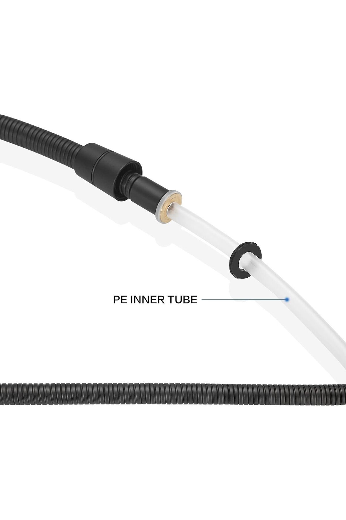 300cm Ultra Uzun Siyah PVC Banyo Duş Hortumu 3 metre