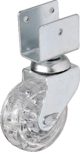Hts 328 - 50X20 mm Şeffaf Makaralı Kısa U Tablalı Teker 4 Adet