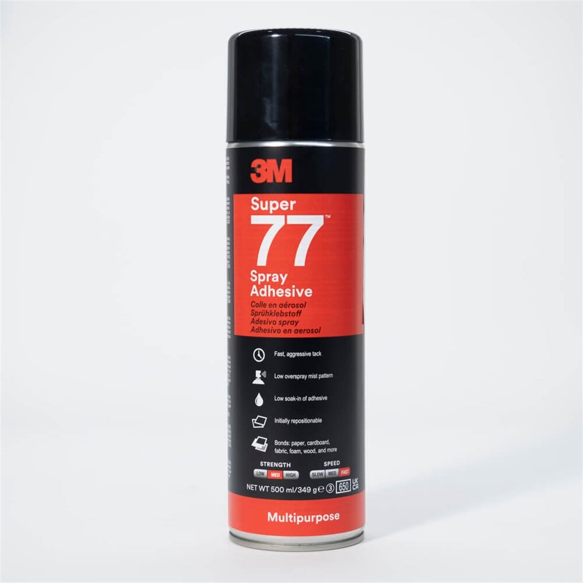 ™ Sprey 77 Genel Amaçlı Sprey Yapıştırıcı, Şeffaf - 500 ml
