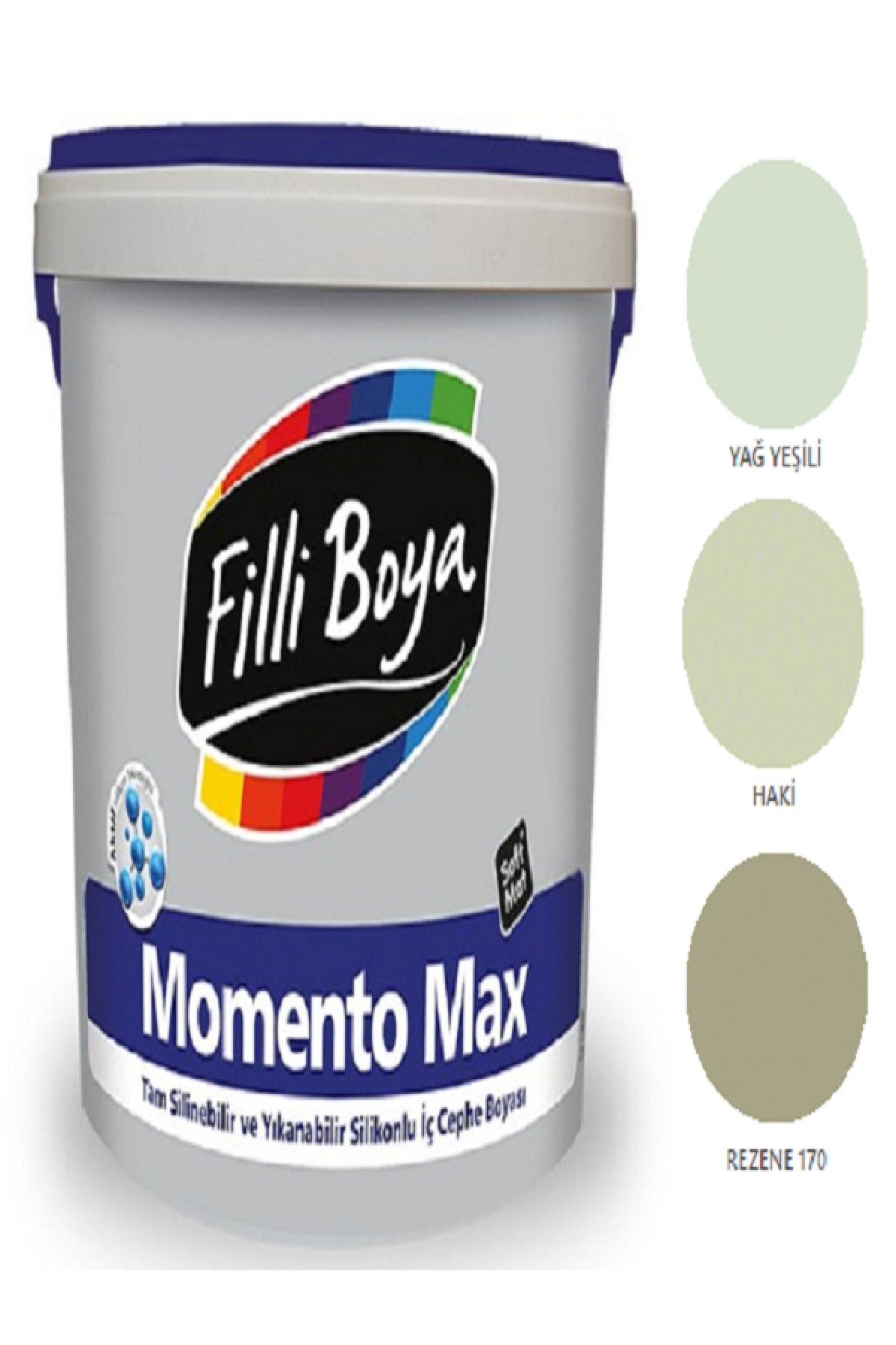 Momento Max Tam Silinebilir Yıkanabilir Silikonlu Mat Boya 1,25lt (yağ Yeşili)