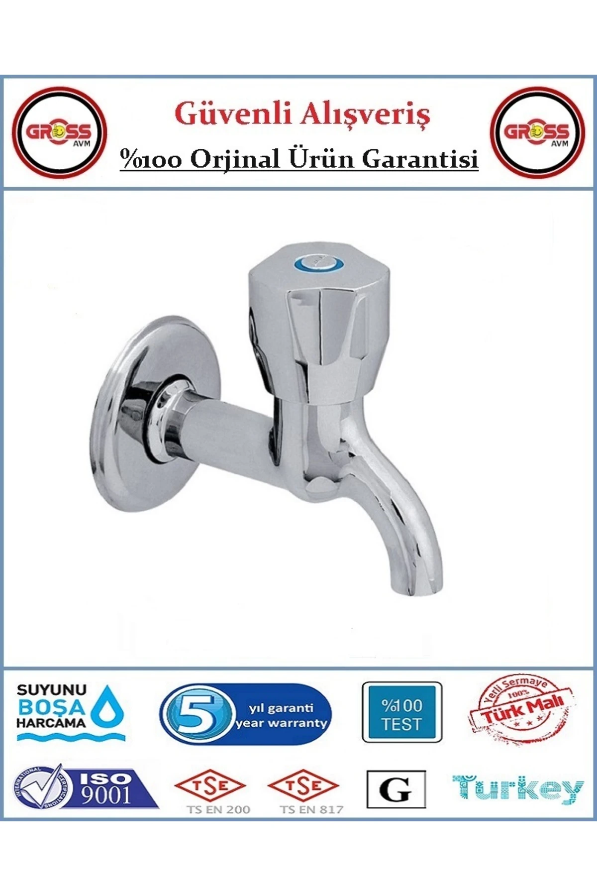 E.C.A Pınar Kısa Musluk - %100 Prinç - Ürün - 5 Yıl Garanti