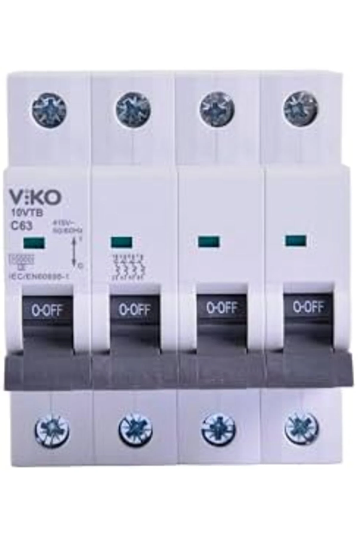 sersashop 10VTB-4C63 Otomatik Sigorta 10kA C Tipi 4 Kutup 63A 266450