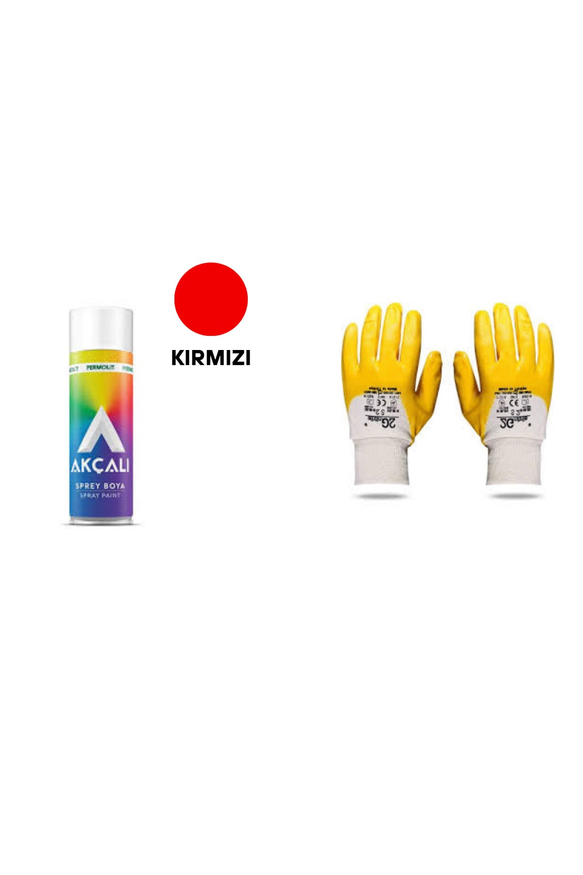 AKÇALI Sprey Boya Kırmızı + Eldiven