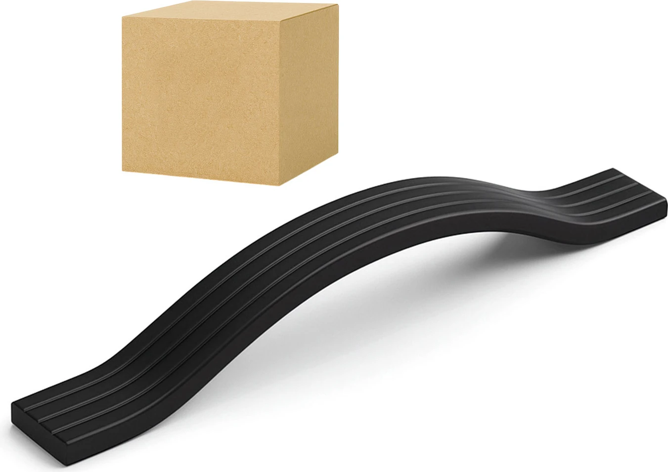 Akasya Siyah 10LU Set 160 mm Çizgili Metal Mobilya Kulpu Çizgili Model Dayanıklı Uzun Ömürlü Modern