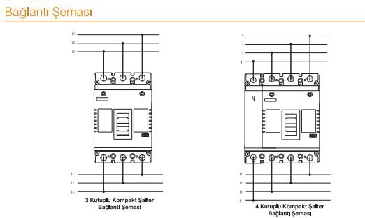 Vmf2-80-4-Sn2 80A 4 Kutuplu 35KA Sabit Kompakt Şalter