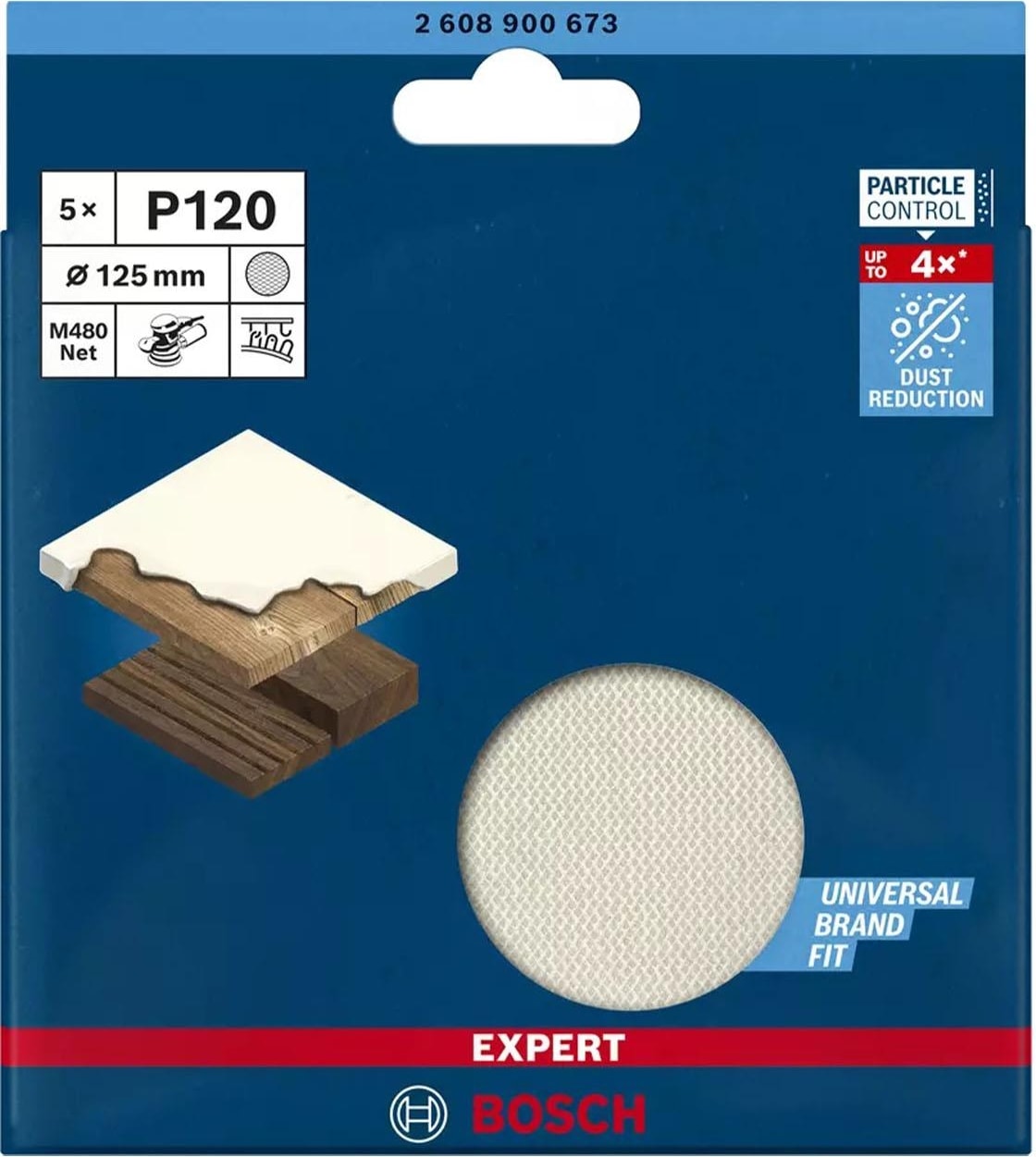 BOSCH M480 125 mm 120 Kum Elek Telli Ağ Zımpara 2608900673
