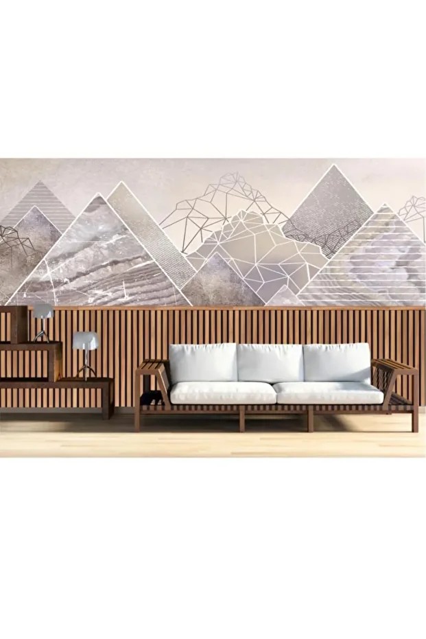 70cmx100cm 1 Adet Rustik Model Ahşap Yapışkanlı Vinil Duvar Kağıdı Çıta Lambiri Panel Desenli