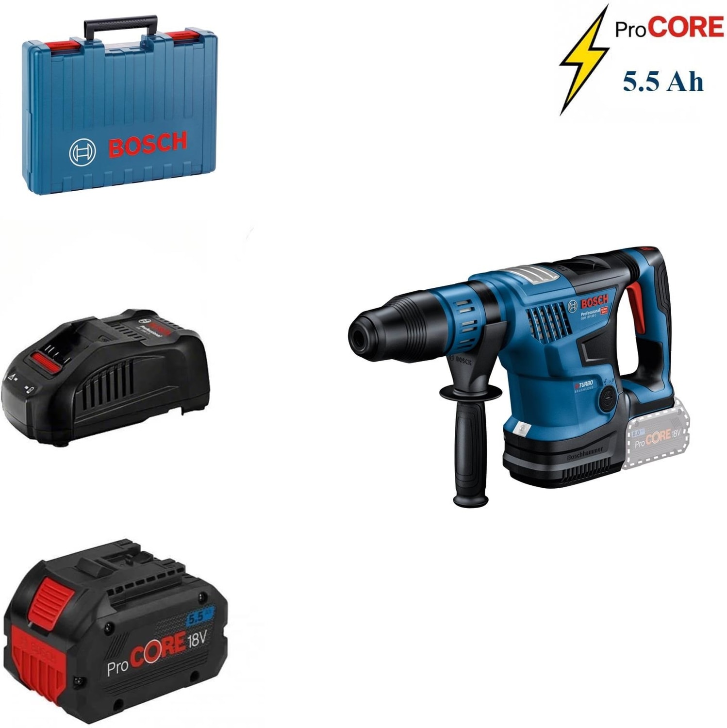 BOSCH Gbh 18V-36 C 1x5,5 Ah Procore Akülü Kırıcı Delici Sds-Max
