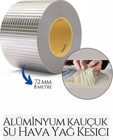 72 mm Su Hava Yağ Kesici Izolasyon Bandı 8 Metre
