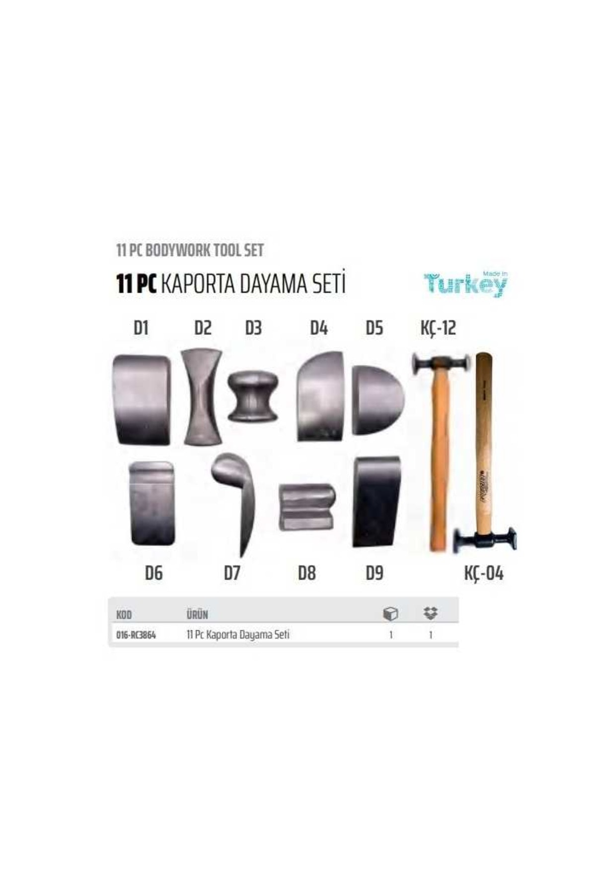 016-RC3864 11 Pc Kaporta Dayama Seti