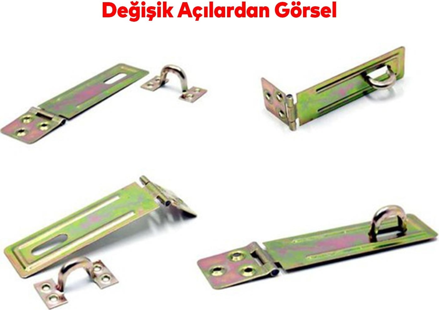 Sandık Kutu Askısı Menteşeli Kilit 25 Lik Aparatı Tosba Kilit 25 mm Asma Kilit 2'li Set