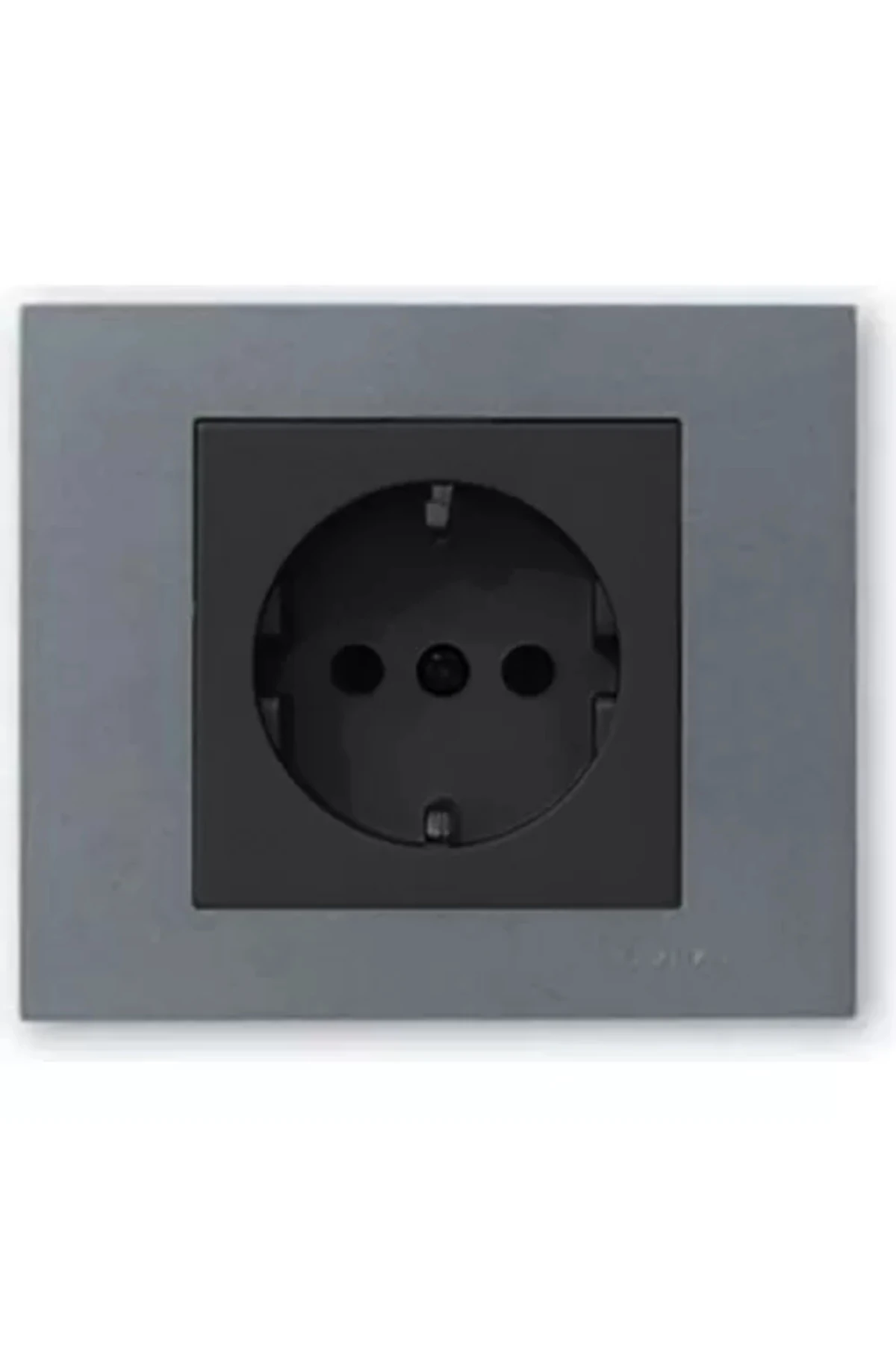 9 Adet Grano Metalik Füme/siyah Topraklı Priz Çerçeve Dahil 9'lu Paket/set