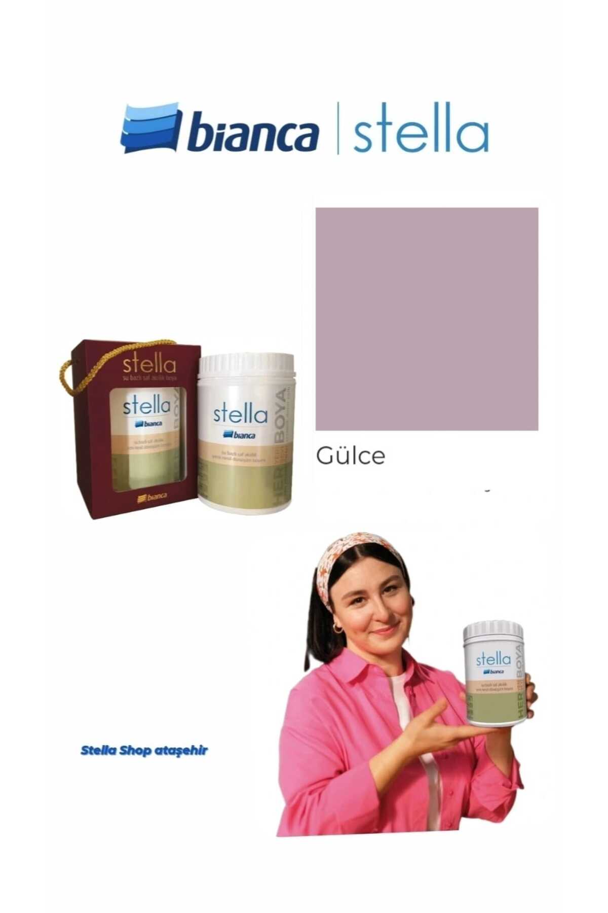 Stella Su Bazlı Saf Akrilik Boya 500ml - Gülce