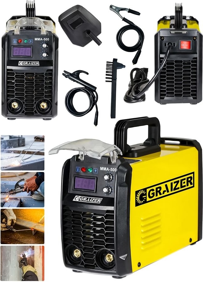 300 Amper Inverter MMA-500 Mega Stıck Kaynak Makinesi-Sarı