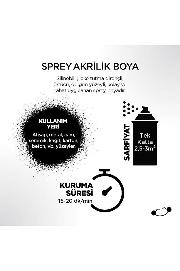 Trafik Beyaz Sprey Boya 400 ml (3 Adet )