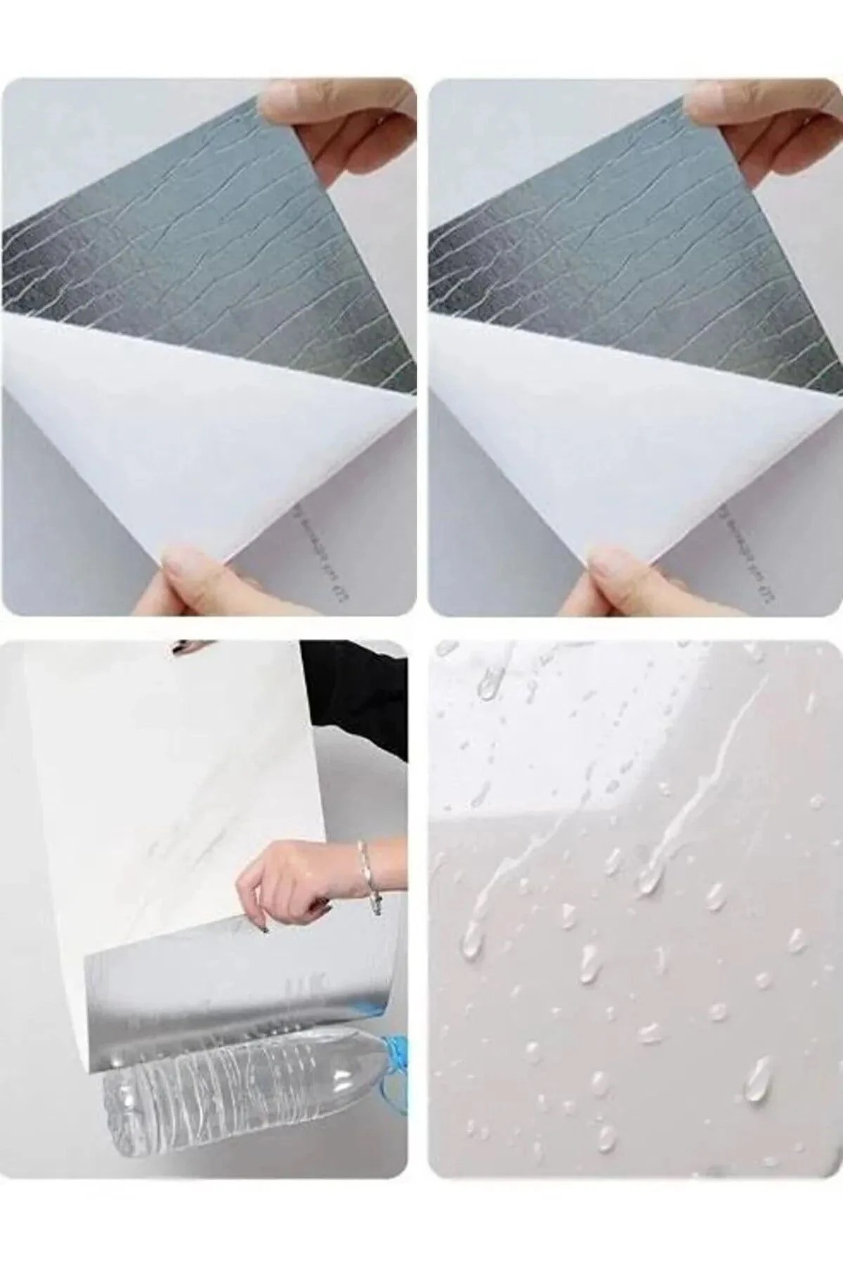 Kendinden Yapışkanlı Mermer Seramik Desenli Köpük PVC Duvar Paneli (30x60 cm 0,18 m²) Banyo Mutfak