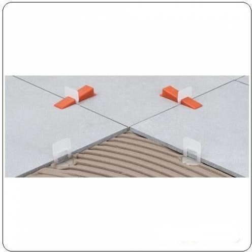 Seramik Tesviye Sistemi Seviye Tespit Kama (100) + Klips 2mm (200)