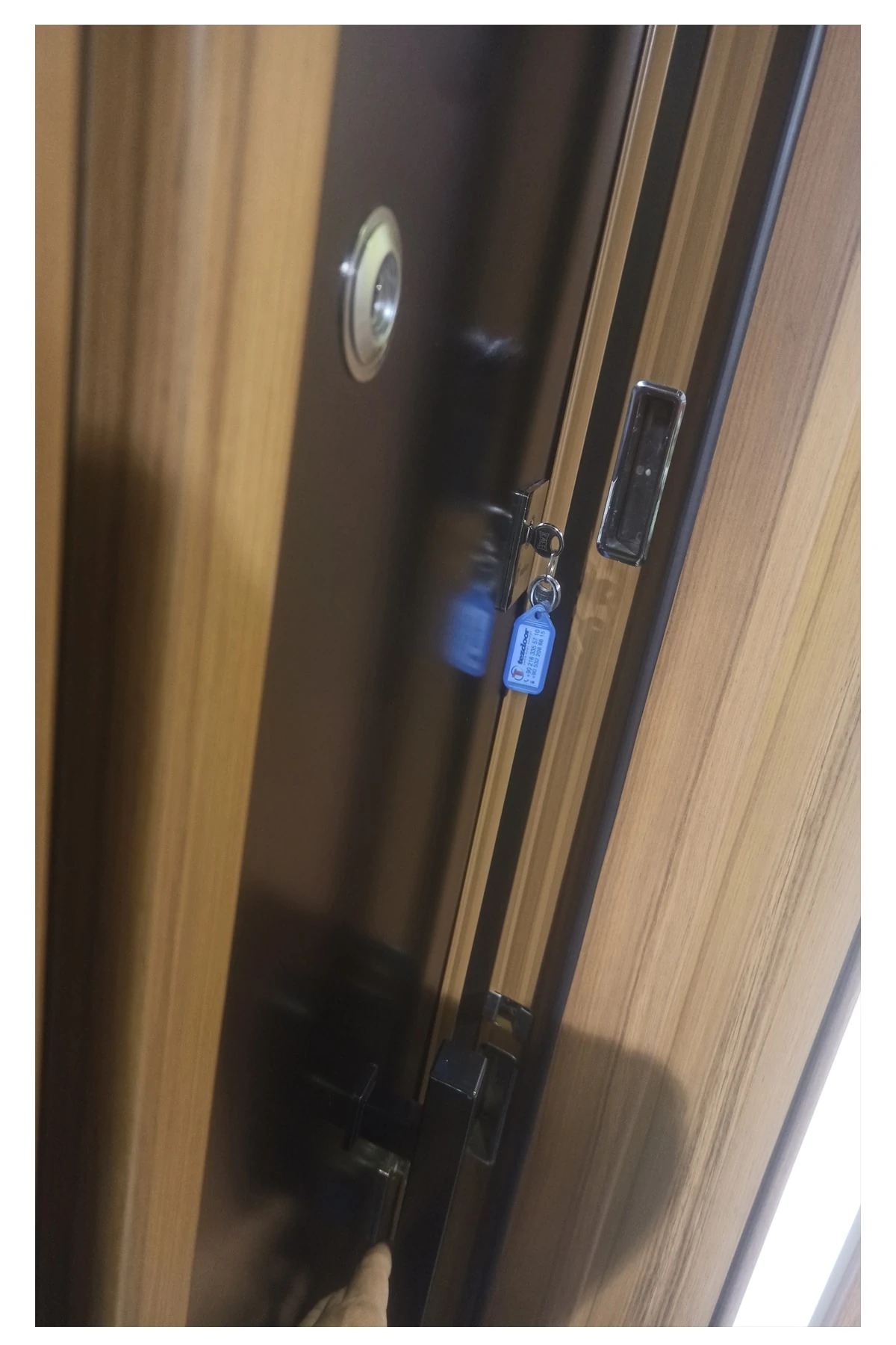 Celik Kapi, Ahşap Kaplama Kabartmalı Model Daire Kapısı