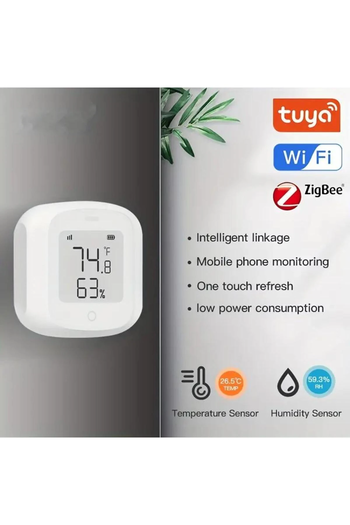 WIFI Sıcaklık ve Nem Monitörü Kablosuz Sıcaklık Ölçer