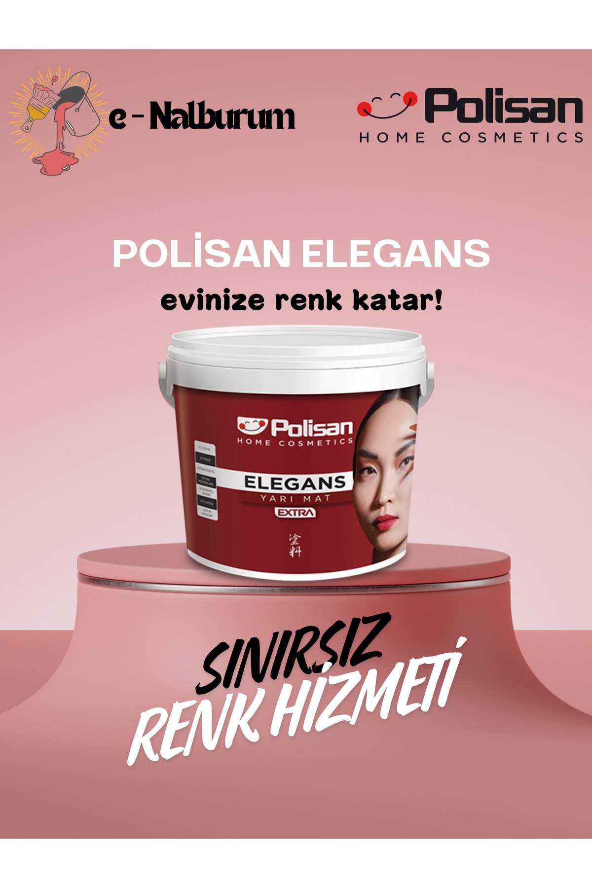 Elegans Extra Antibakteriyel Silinebilir Kokusuz Parlak Boya 2.5lt