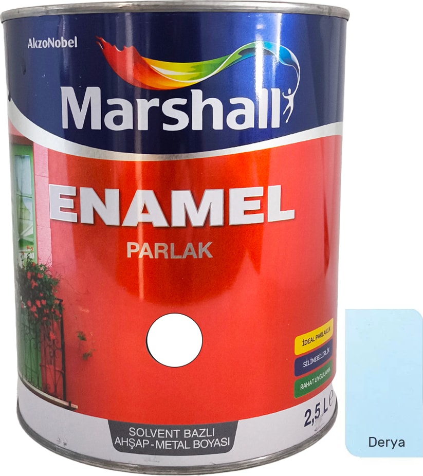 Enamel Sentetik Parlak Yağlı Boya 2.5 Lt Derya