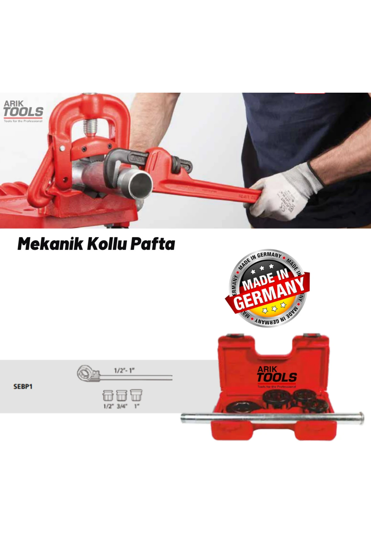 Mekanik Kollu Pafta 1/2” - 3/4” - 1”