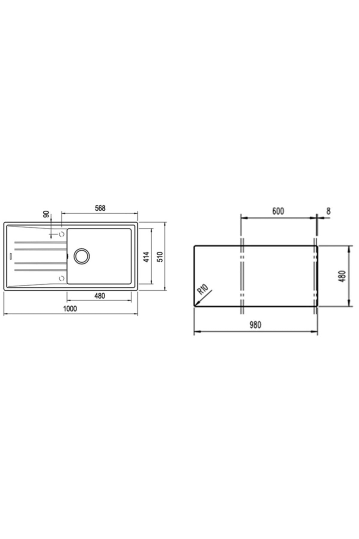 Stone 60 L-tg Siyah Granit Evye (50X100 CM)