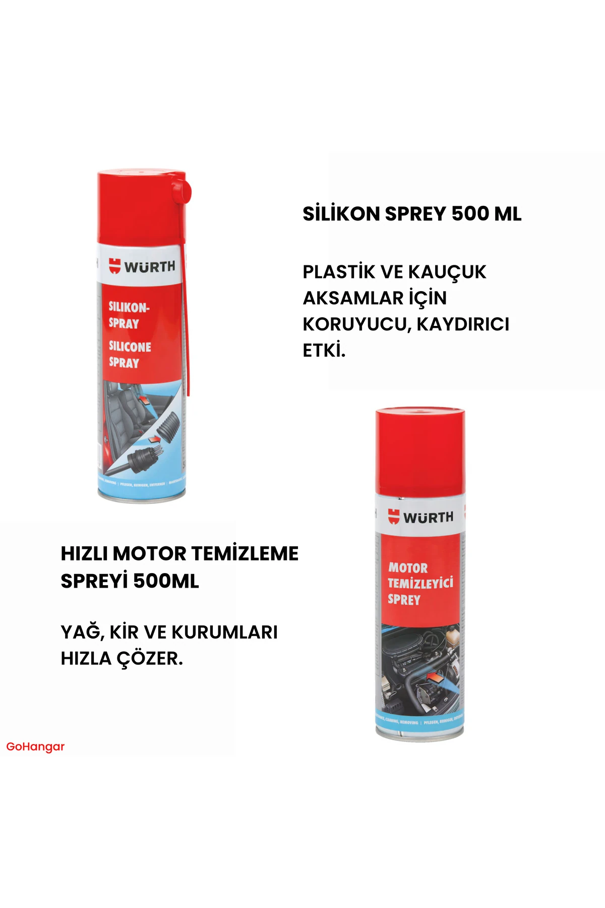 Profesyonel Araç Bakım Seti – 6'lı Paket | Yağlama, Temizlik ve Koruma Sprey Seti