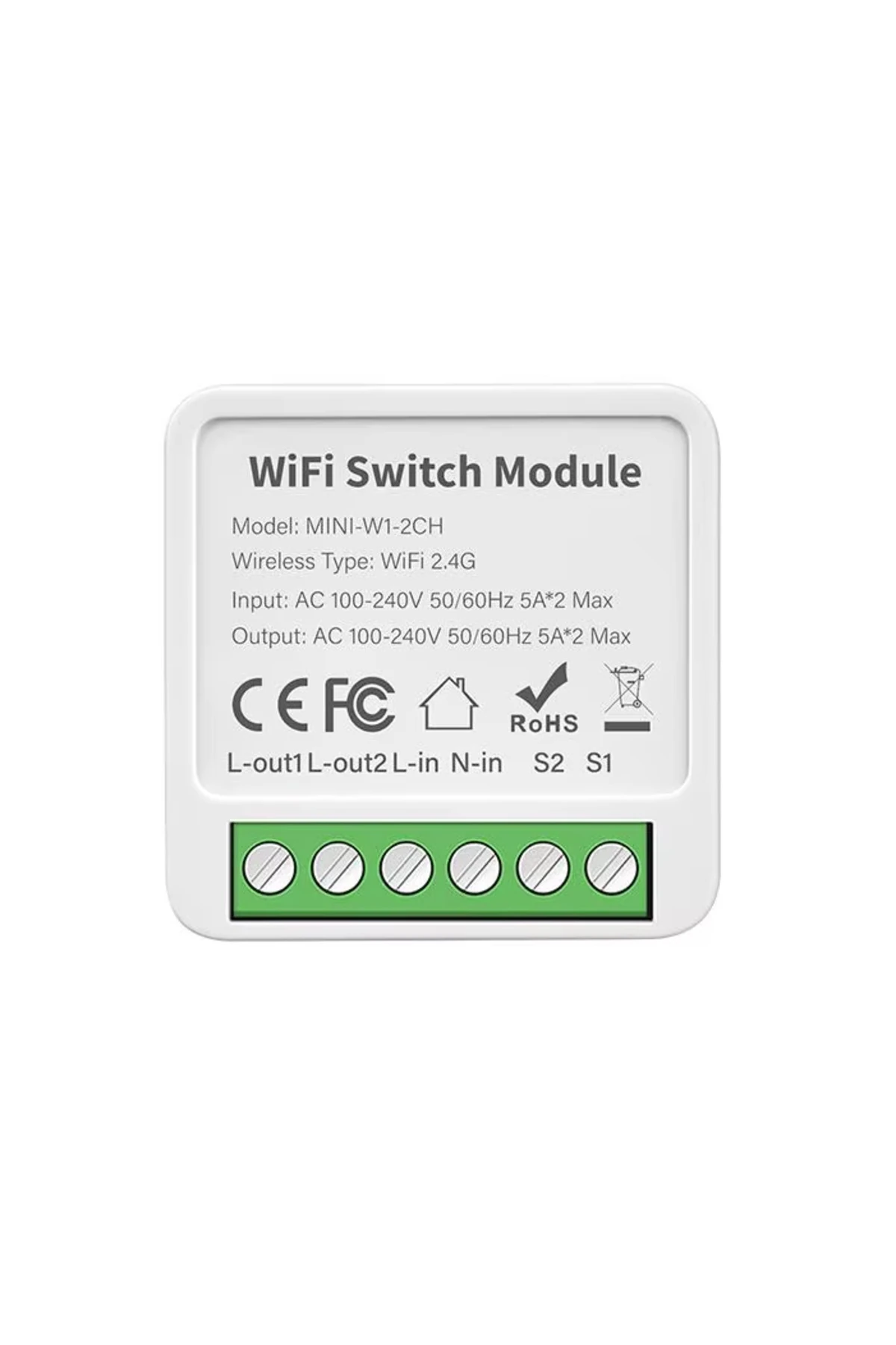 Akıllı Anahtar 2 Çıkış Mini Smart Switch Panjur Kepenk Ileri Geri Motor Kontrol