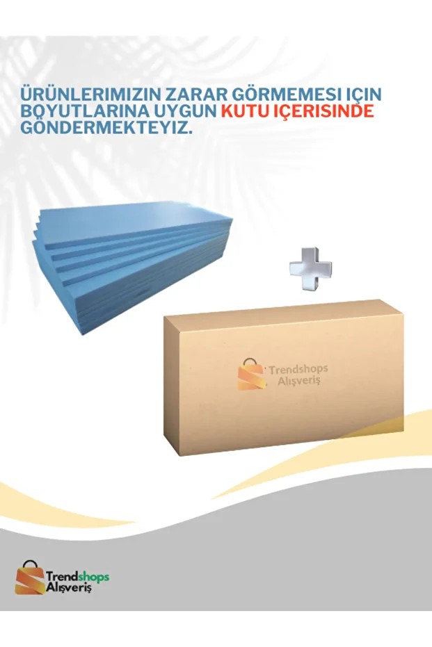 TSSA- 20 Adet 1cm Strafor 28-30dansite Sert Xps Mavi Levha Köpük 50cmx50 Cm Kutulu