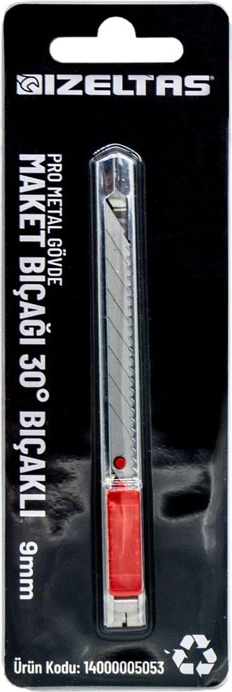 Pro Metal Gövde Dar Maket Bıçağı 30° Açılı 9 mm