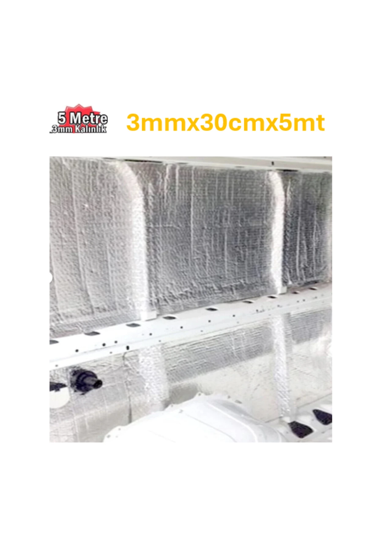 Folyolu Kauçuk Bant 3mmx30cmx5mt Isı Ve Ses İzolasyon Bandı Alüminyum Kauçuk Yalıtım Bandı