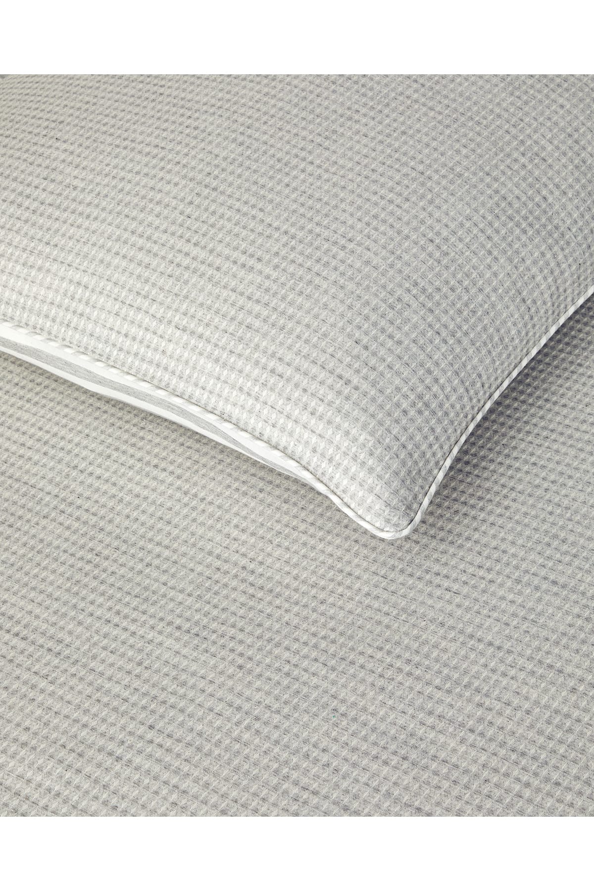 Pure Waffle İpliği Boyalı Tek Kişilik Nevresim Takımı 160x220 cm Gri