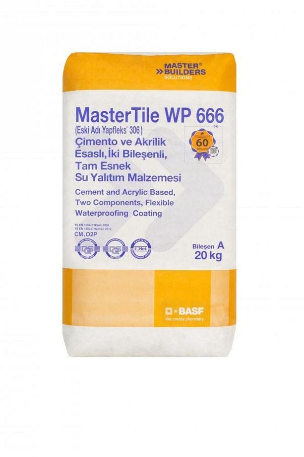 SİKA MasterTile WP 666 ® İki Bileşenli Tam Esnek Su Yalıtım Malzemesi (YAPFLEKS 306) 30 KG SET