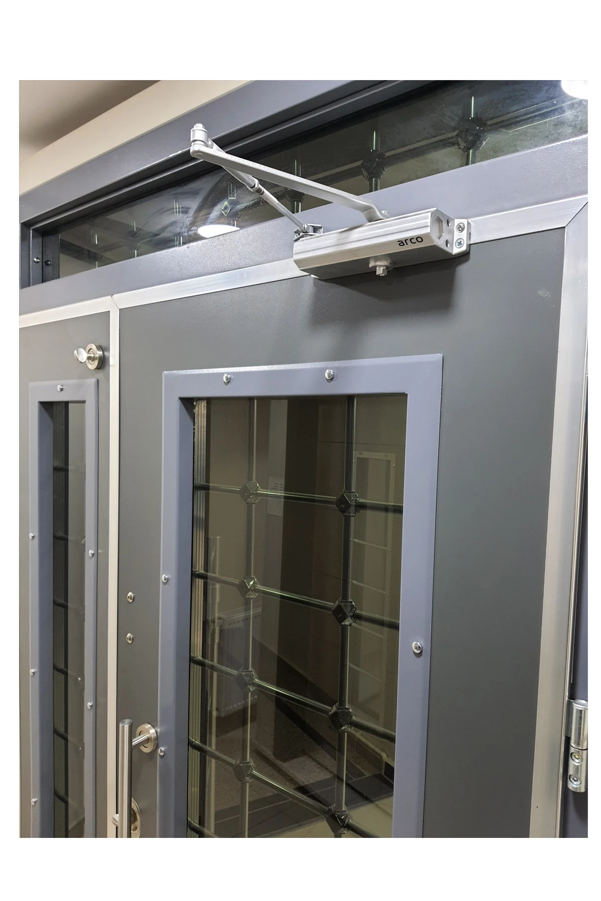 Celik Kapi Model Tezwood Çelik Kapı, Antrasit Rengi Bina Giriş Kapısı