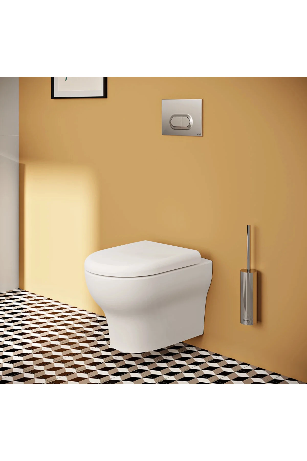 7786L003-0090 Vitra Zentrum Round SmoothFlush Asma Klozet, 52 cm