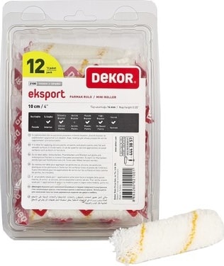 DEKOR Parmak Rulo 10 cm Yedek 12 Adet