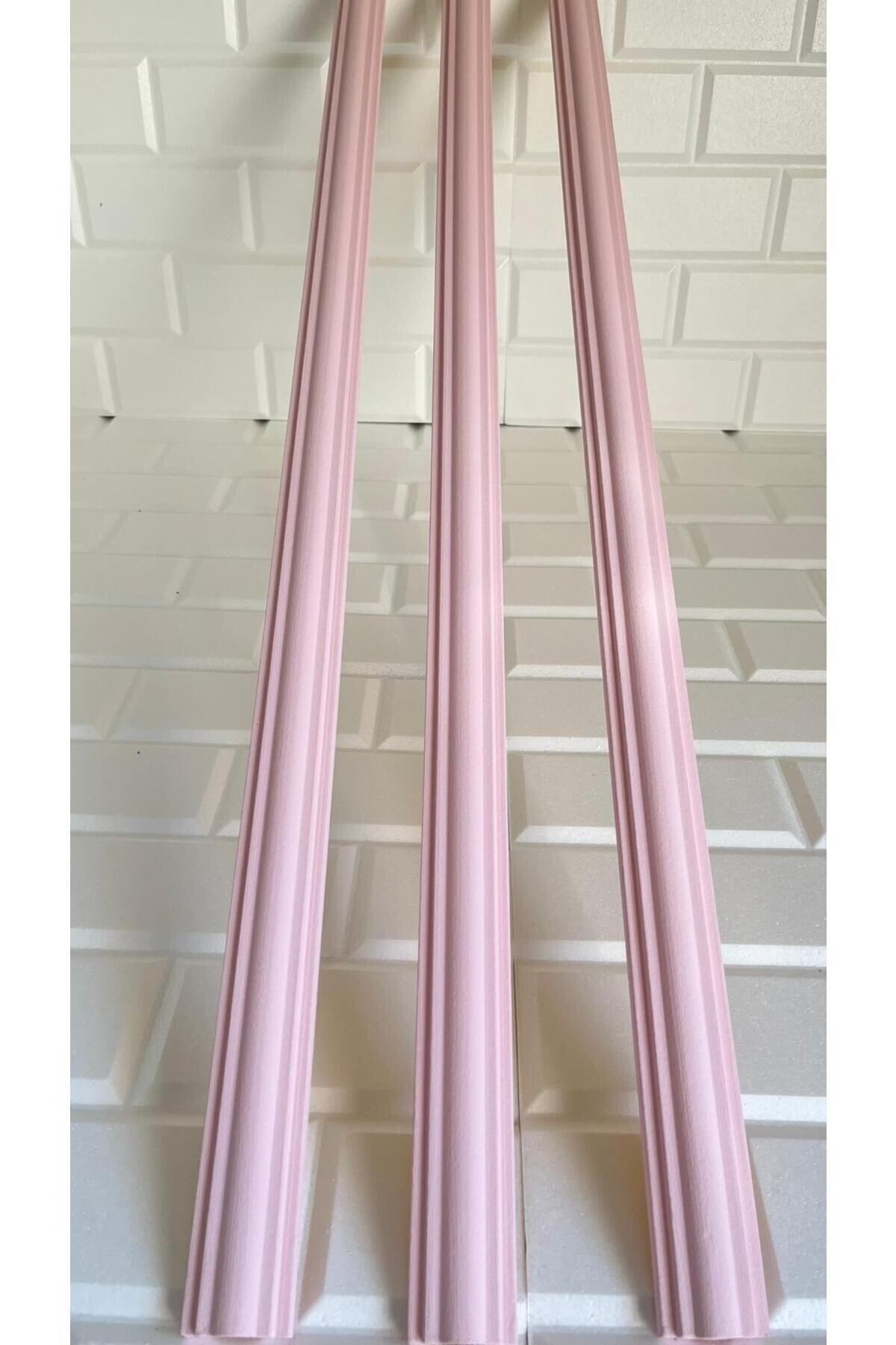 OZKUVVET Pembe Mtv Avm 1 Adet Fiyatıdır Dekoratif Duvar Çıtası Kendinden Yapışkanlı Stropiyer 100 Cm