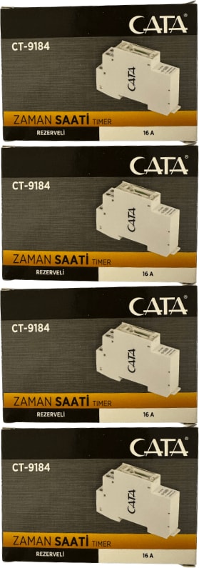 CT-9184 16 Amper Rezerveli Zaman Saati (4 Adet)