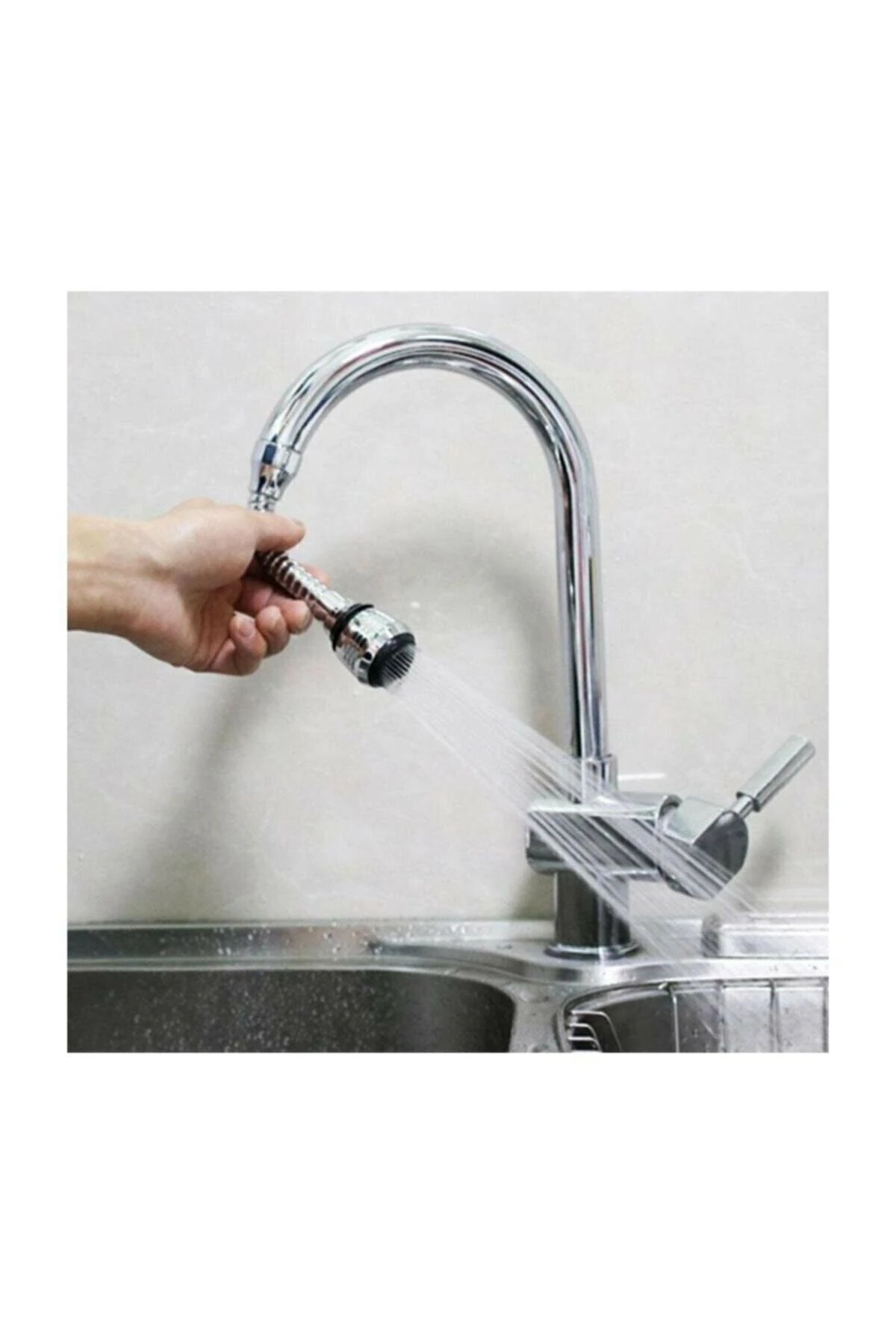 Mutfak Lavabo Başlığı 360 Derece Döner Musluk Ucu Filtreli